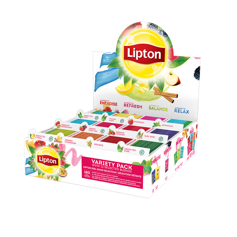 Arbatos rinkinys LIPTON Green & Infussion, 12 rūšių x 15 vnt.