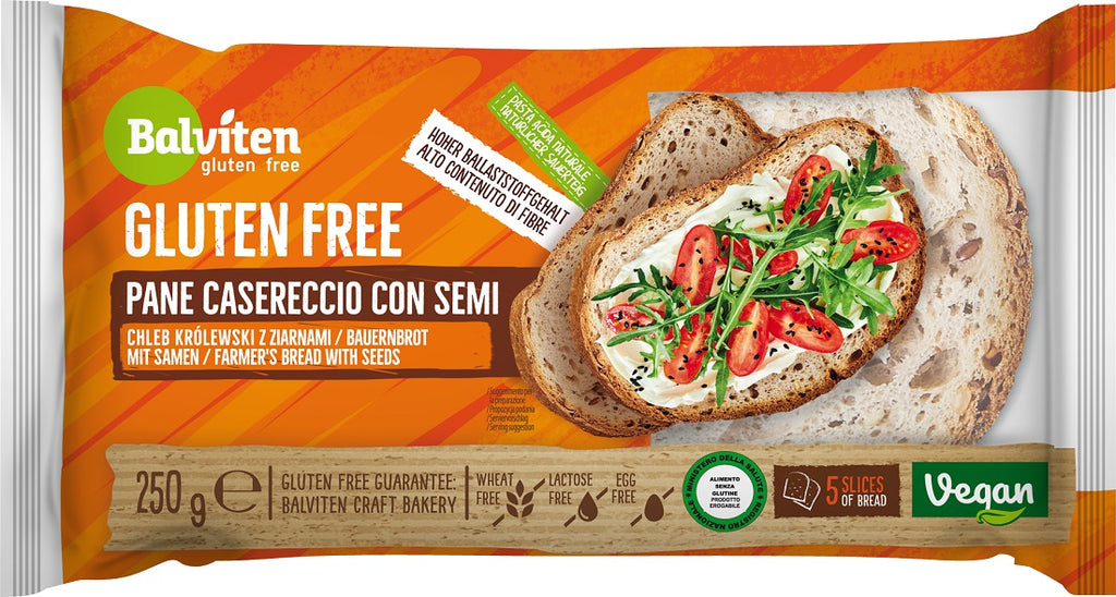 Ūkininko duona BALVITEN GLUTEN FREE, su sėklomis, veganiška, 250 g