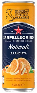 Gaivusis gazuotas gėrimas SAN PELLEGRINO Aranciata, 0.33l, skardinė, D