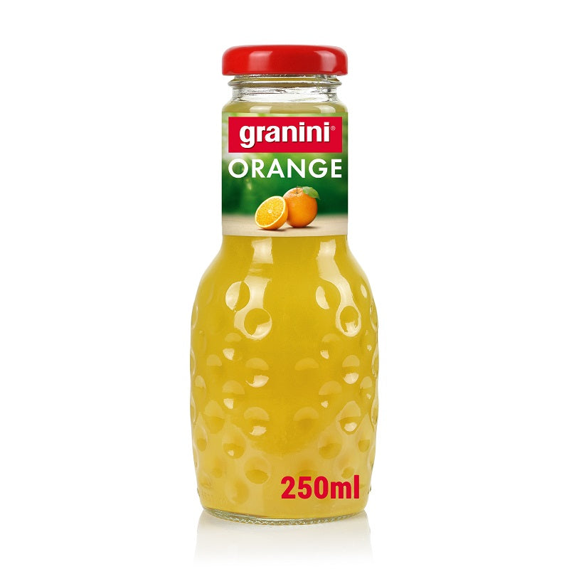 Apelsinų sultys GRANINI, su minkštimu, 100%, 0,25 l