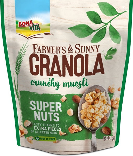 Granola BONA VITA, su riešutais, 500 g