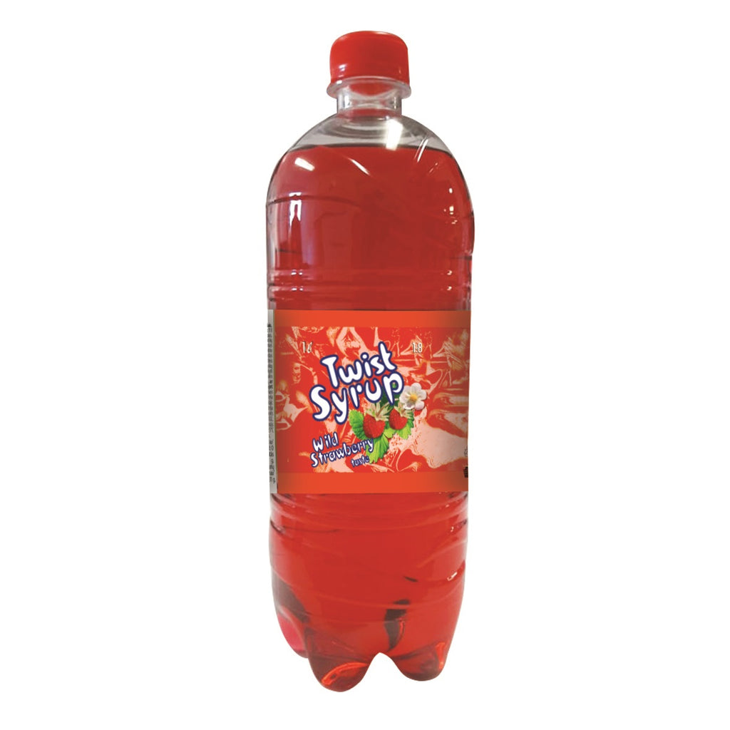 Sirupas TWIST žemuogių skonio, 1 l