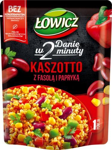 Paruoštas bulguras ŁOWICZ, su paprikomis ir raudonosiomis pupelėmis, 250 g