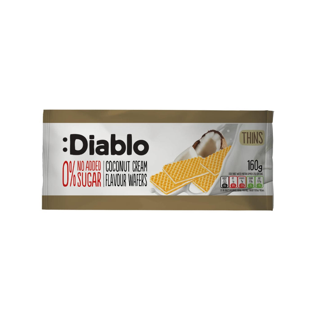 Kokoso skonio vafliai, DIABLO, be cukraus, 160g