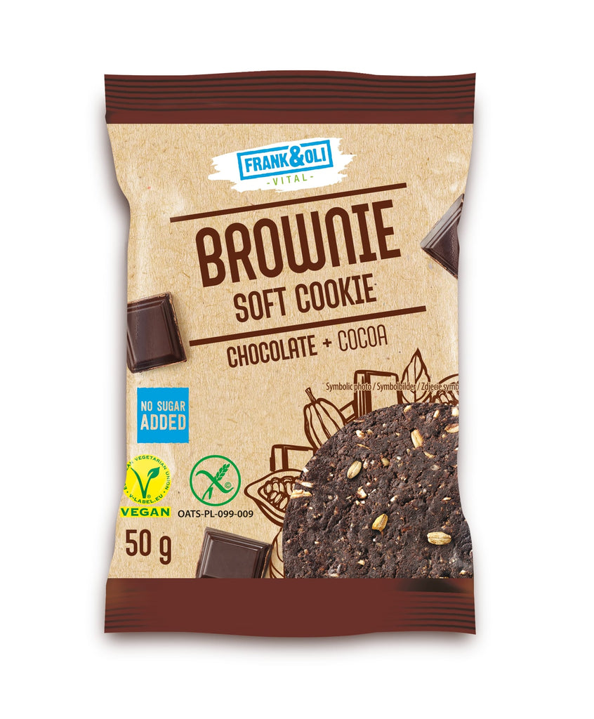 Veganiškas brownie sausainisFRANK&OLI, su kakava, 50g