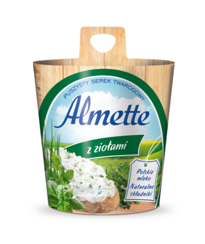 Tepamas varškės sūris ALMETTE su žalumynais, 150g