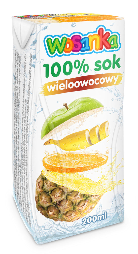 Sultys WOSANKA, multivitaminų skonio, 100%, 0,2l