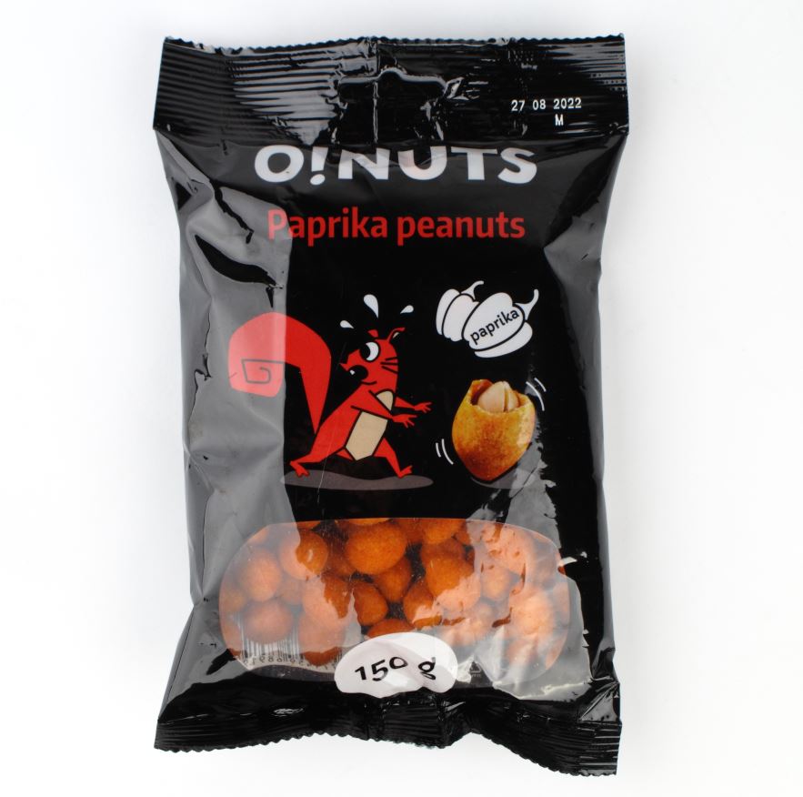 Žemės riešutai O!NUTS, paprikos skonio, 150 g