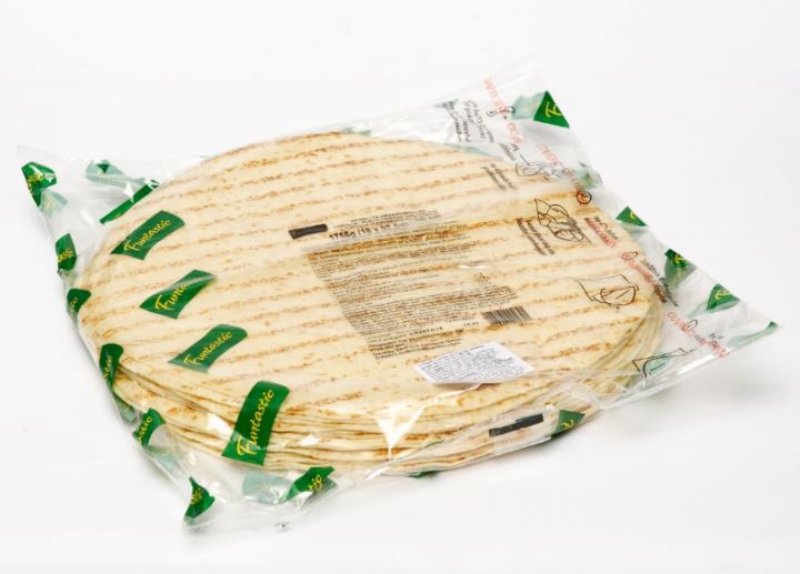 Tortilijos FUNTASTIC Durum, pilno grūdo, grilinta, 30cm x 18vnt, 1,755 kg