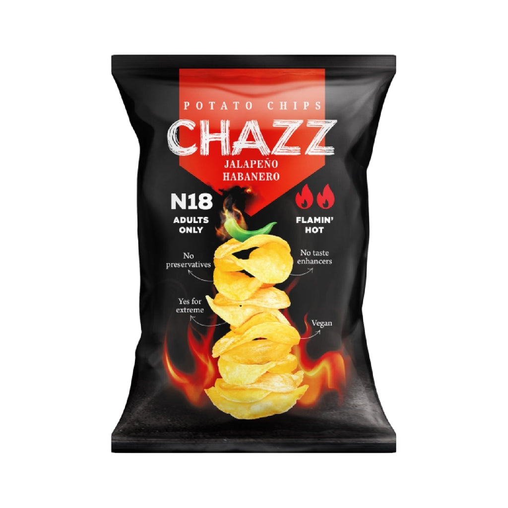 Bulvių traškučiai CHAZZ, su jalapeno paprika, 90 g