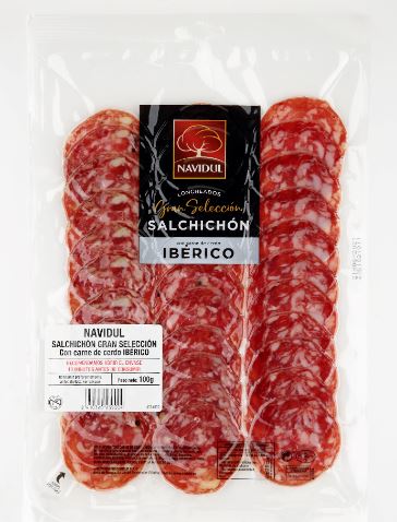 Vytinta dešra NAVIDUL Salchichon Iberico, I r., pjaustyta, 100 g