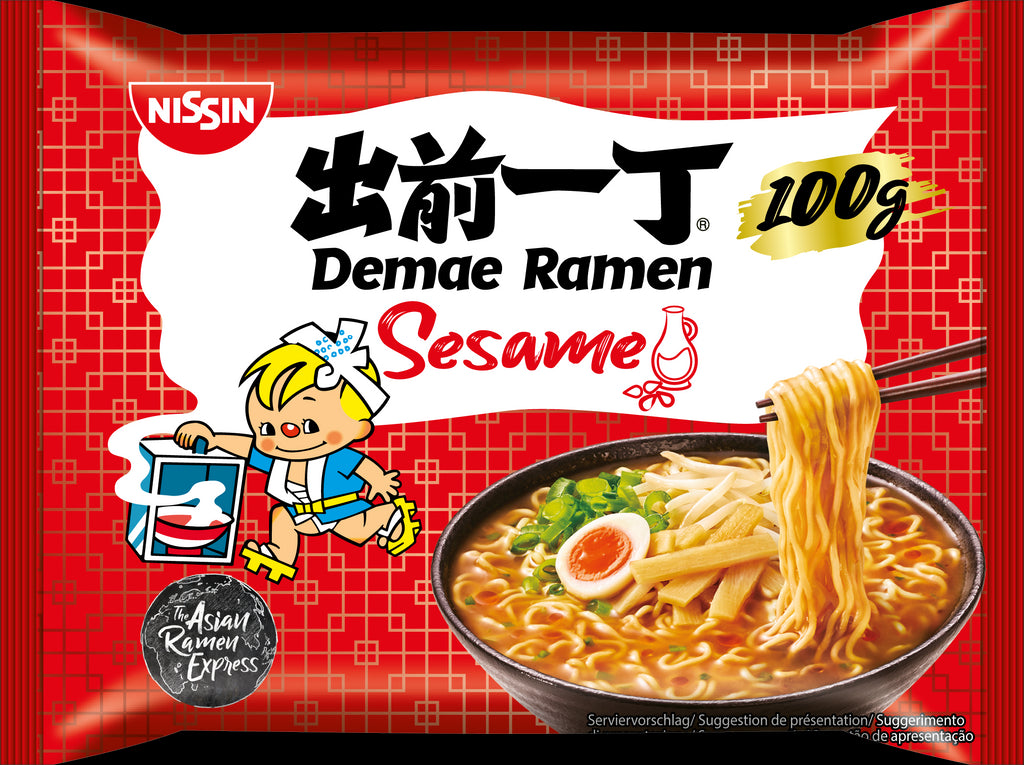 Greitai paruošiami makaronai NISSIN, Demae Ramen Sesame, 100 g