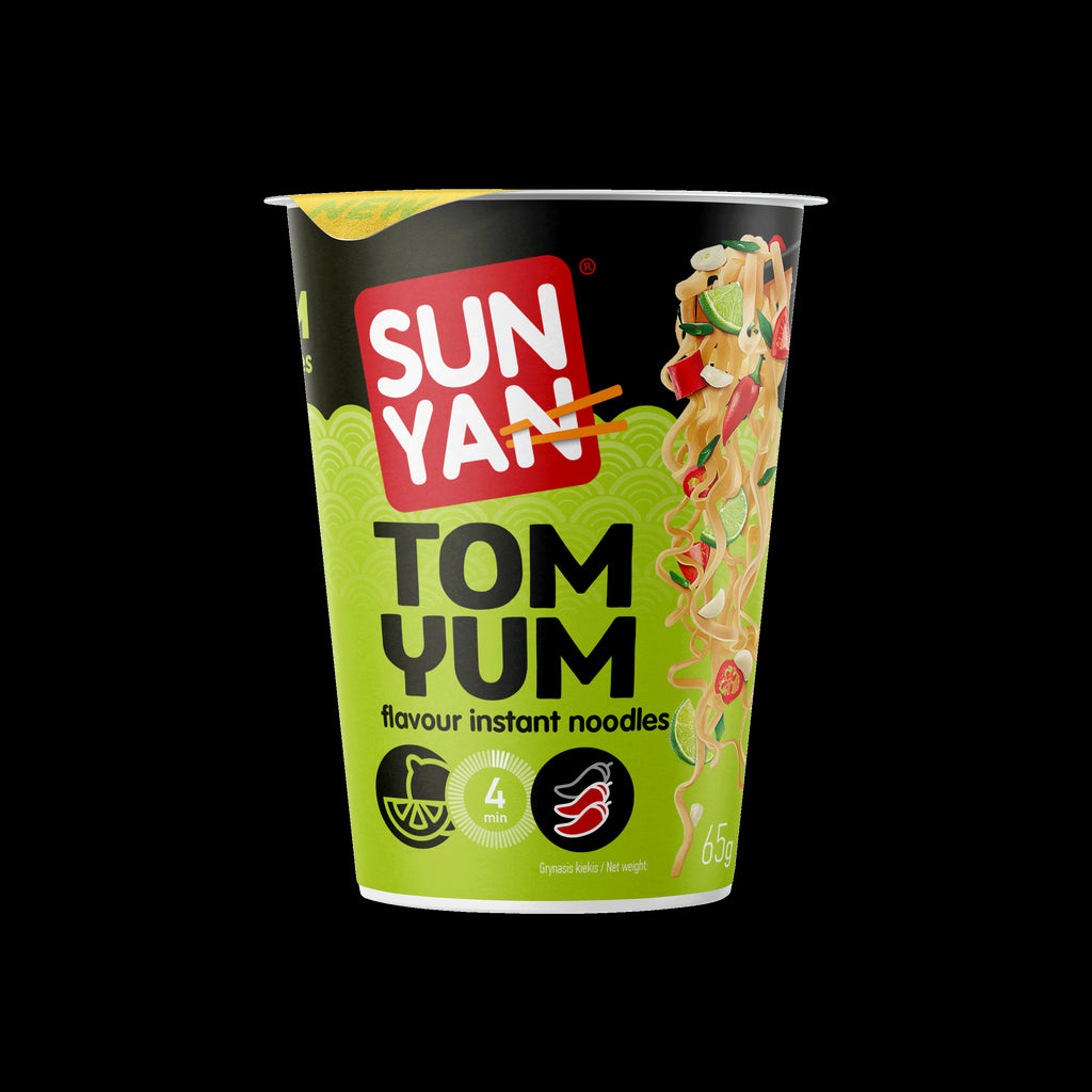 Greito paruošimo makaronai SUN YAN, Tom Yum skonio, 65 g