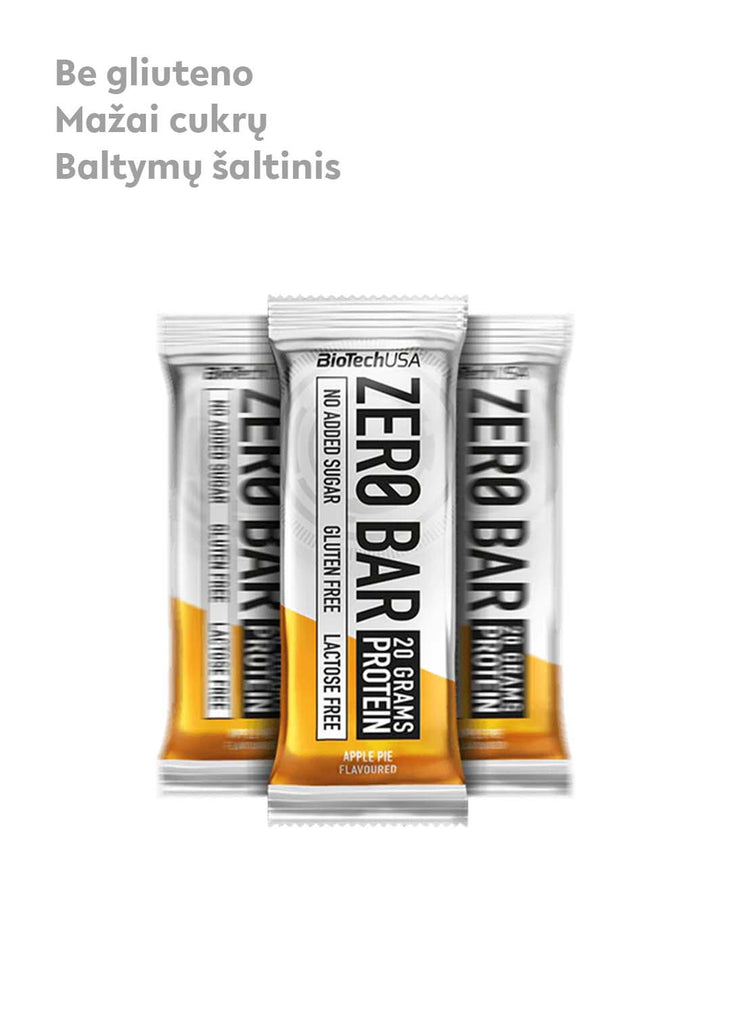 Baltyminis batonėlis BioTechUSA Zero Bar, obuolių pyrago skonio, 50 g