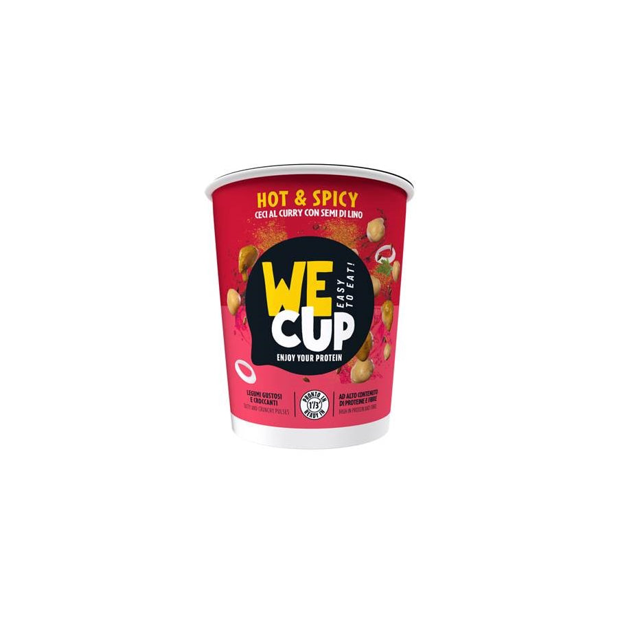 Avinžirnių košė WE CUP, su kario padažu, Hot & Spicy, 60g