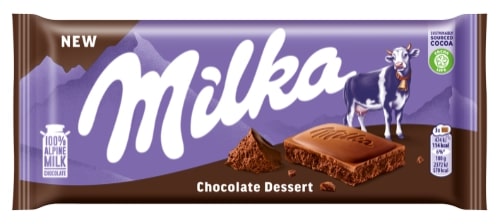 Pieninis šokoladas MILKA, iš Alpių pieno, su puriu kakaviniu įdaru (45%), 100 g