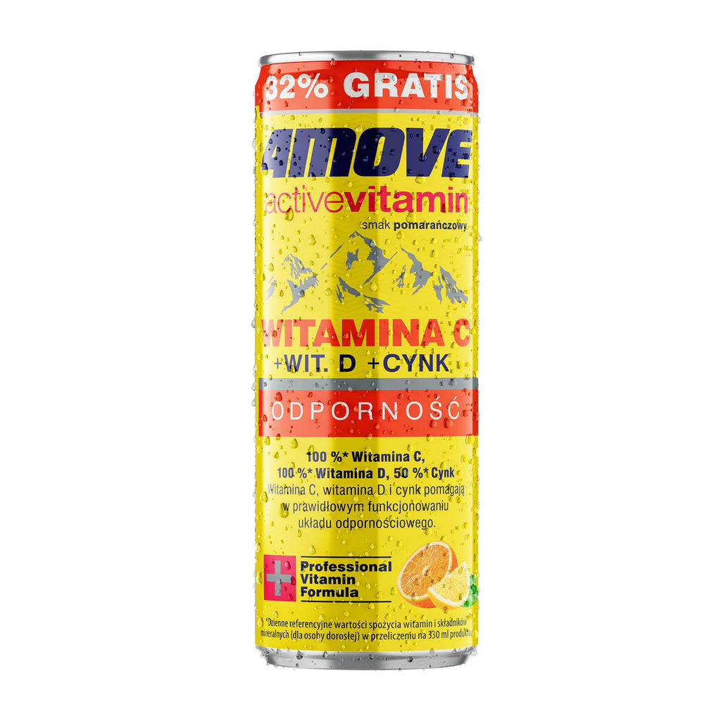 Vitamininis vanduo 4 MOVE Witamina C +WIT. D +CYNK, 330 ml