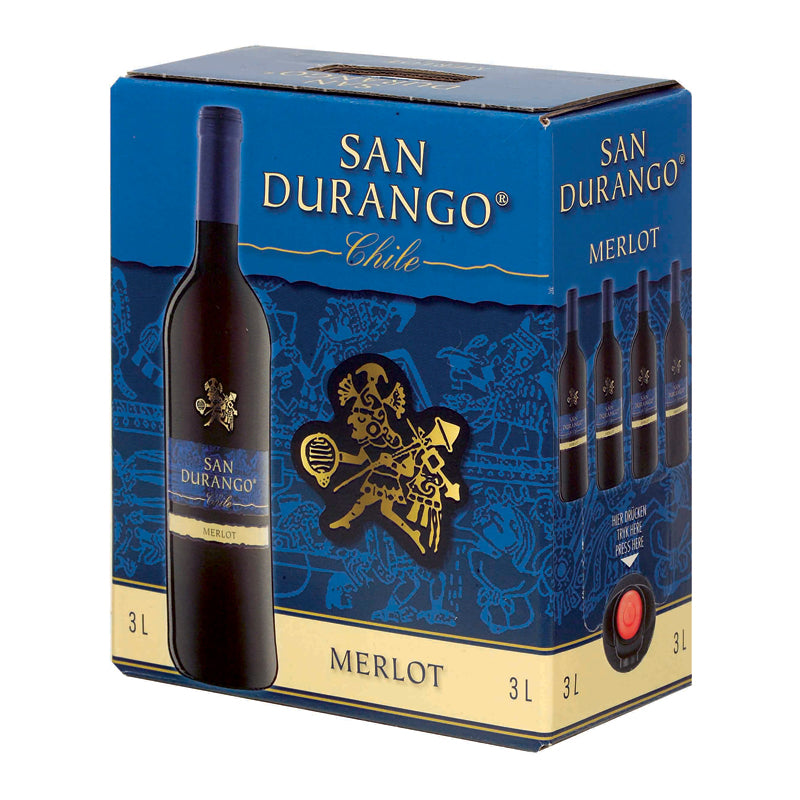 Čilės vynas SAN DURANGO Merlot,BIB, raudonasis, sausas, 13%, 3 l