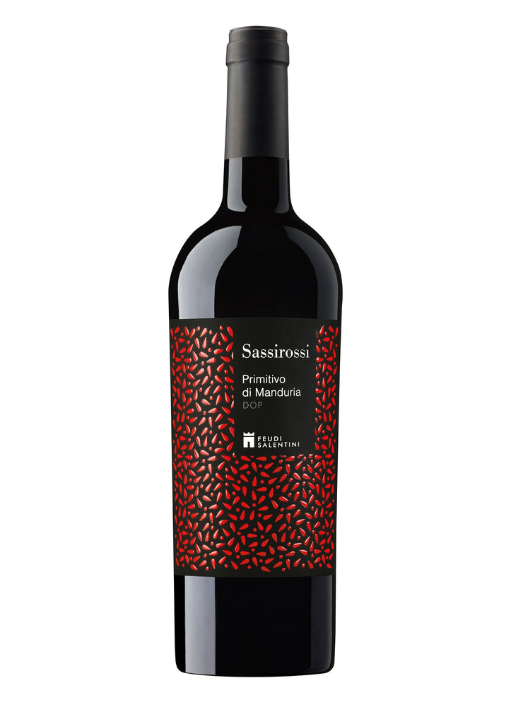 Vynas SASSIROSSI Primitivo di Manduria DOP, raudonas, sausas, 14%, 0,75 l