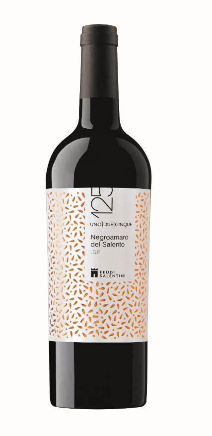 Vynas 125 Gocce Negroamaro del Salento IGP, raudonas, sausas, 12,5 %, 0,75 l