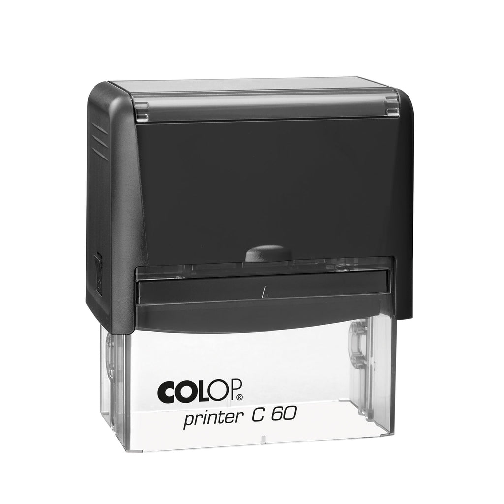 Antspaudas COLOP Printer C60, juodas korpusas, bespalvė pagalvėlė